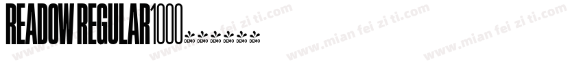 Readow Regular1000字体转换